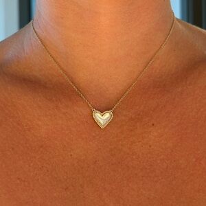 Kendra Scott Heart Necklace and matching Earrings.